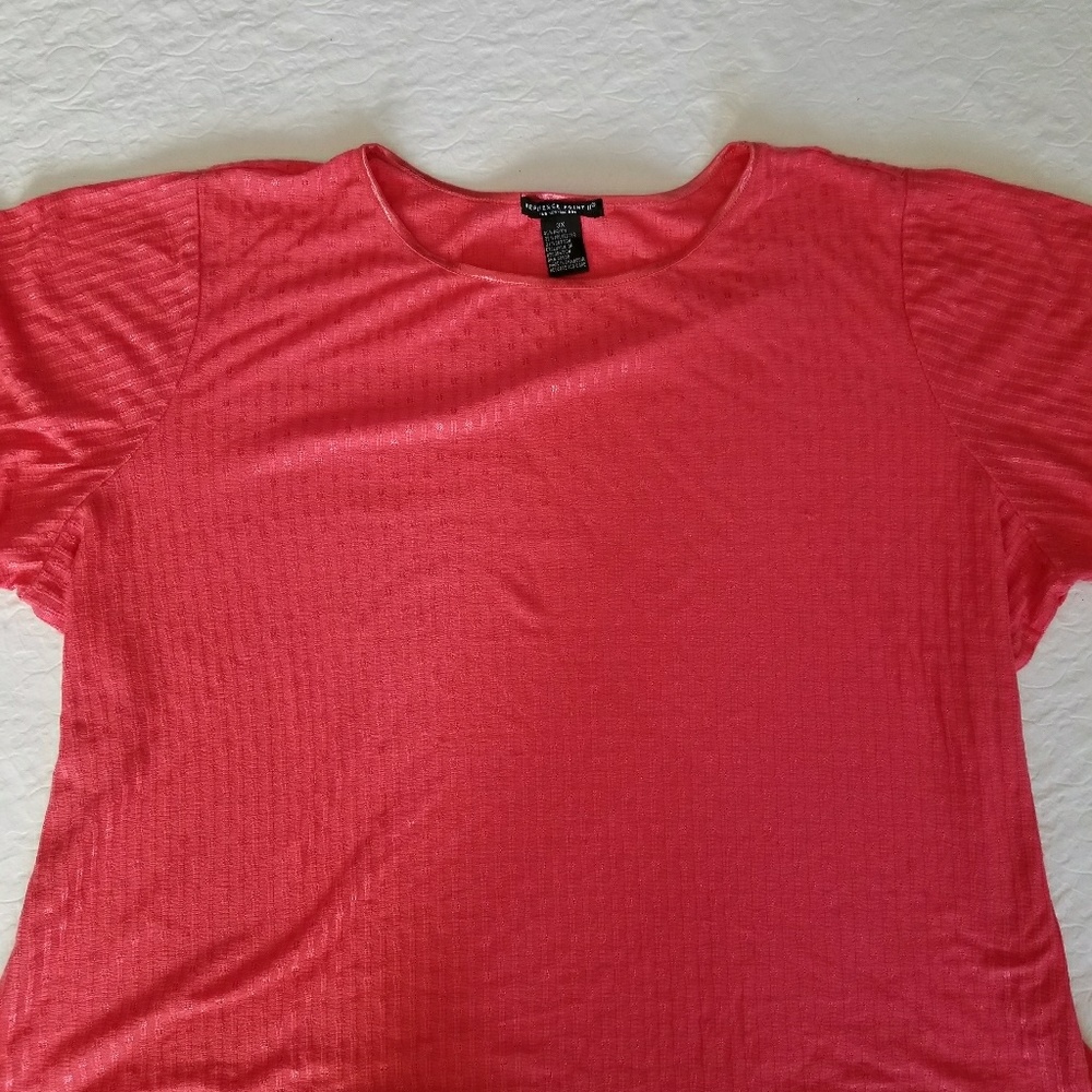 Reference Point II Plus Size Salmon Color Top